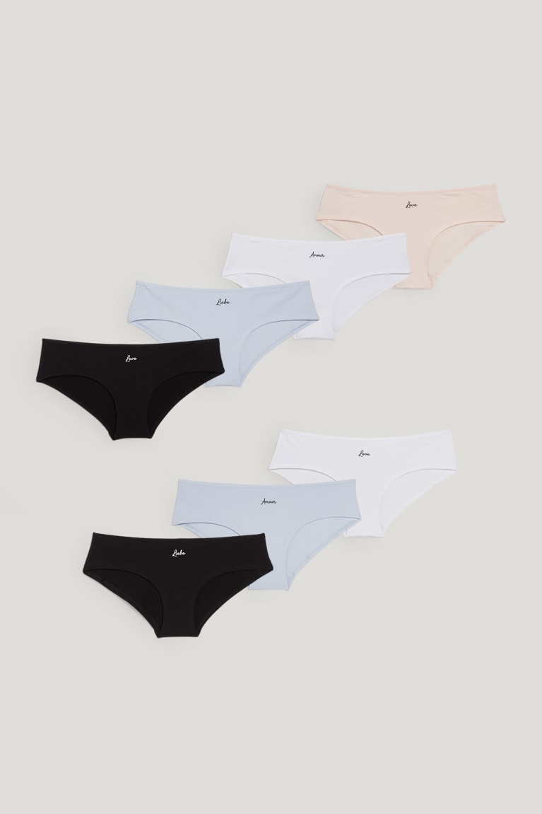 C&A Multipack Of 7 Hipster Briefs Ondergoed Zwart | IKN-803264