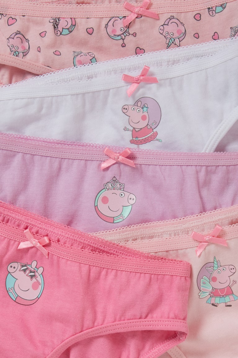 C&A Multipack Of 7 Peppa Pig Briefs Organic Katoenen Ondergoed Roze | KUH-502714