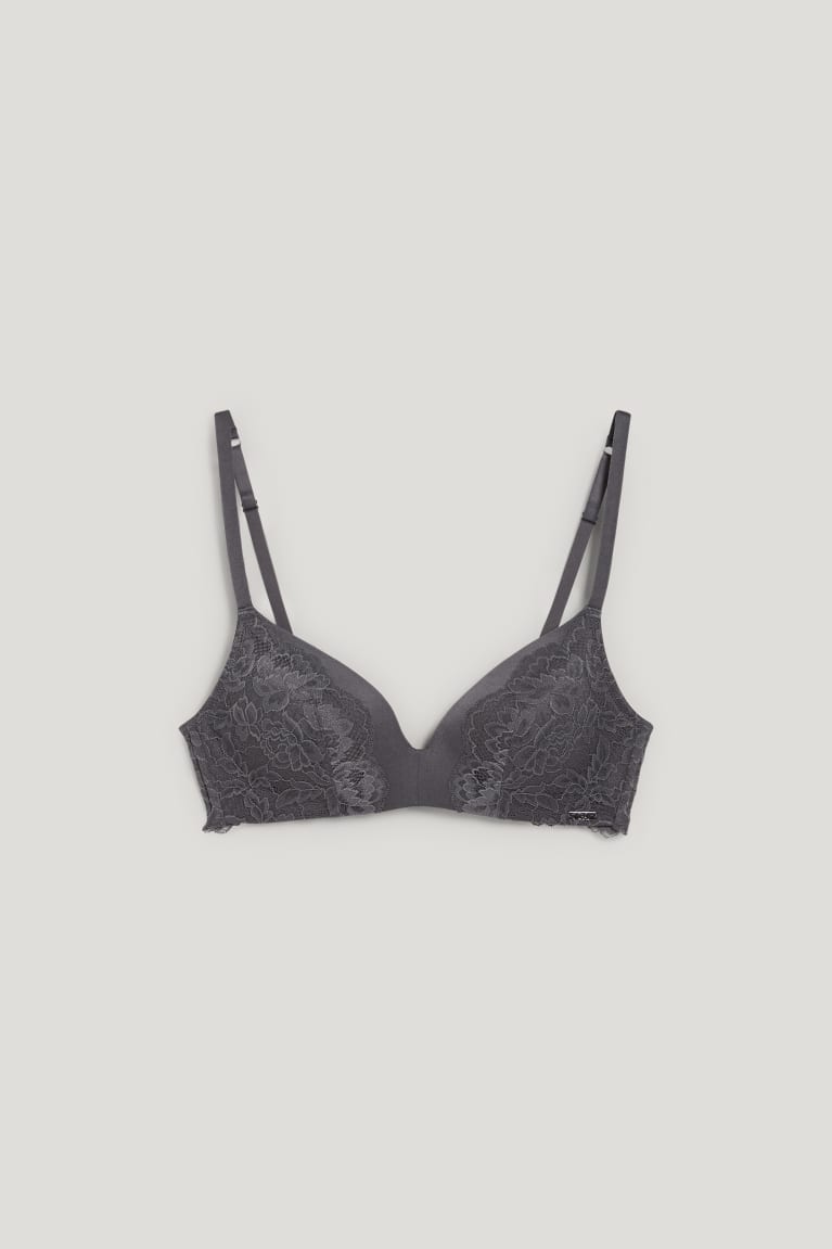 C&A Non-wired Bra Gewatteerd Ondergoed Donkergrijs | QTC-593486