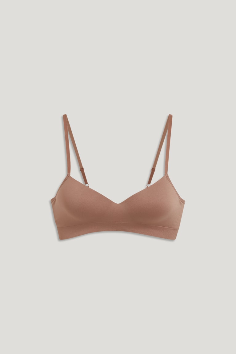 C&A Non-wired Bra Gewatteerd Seamless Ondergoed Bruin | GON-952437