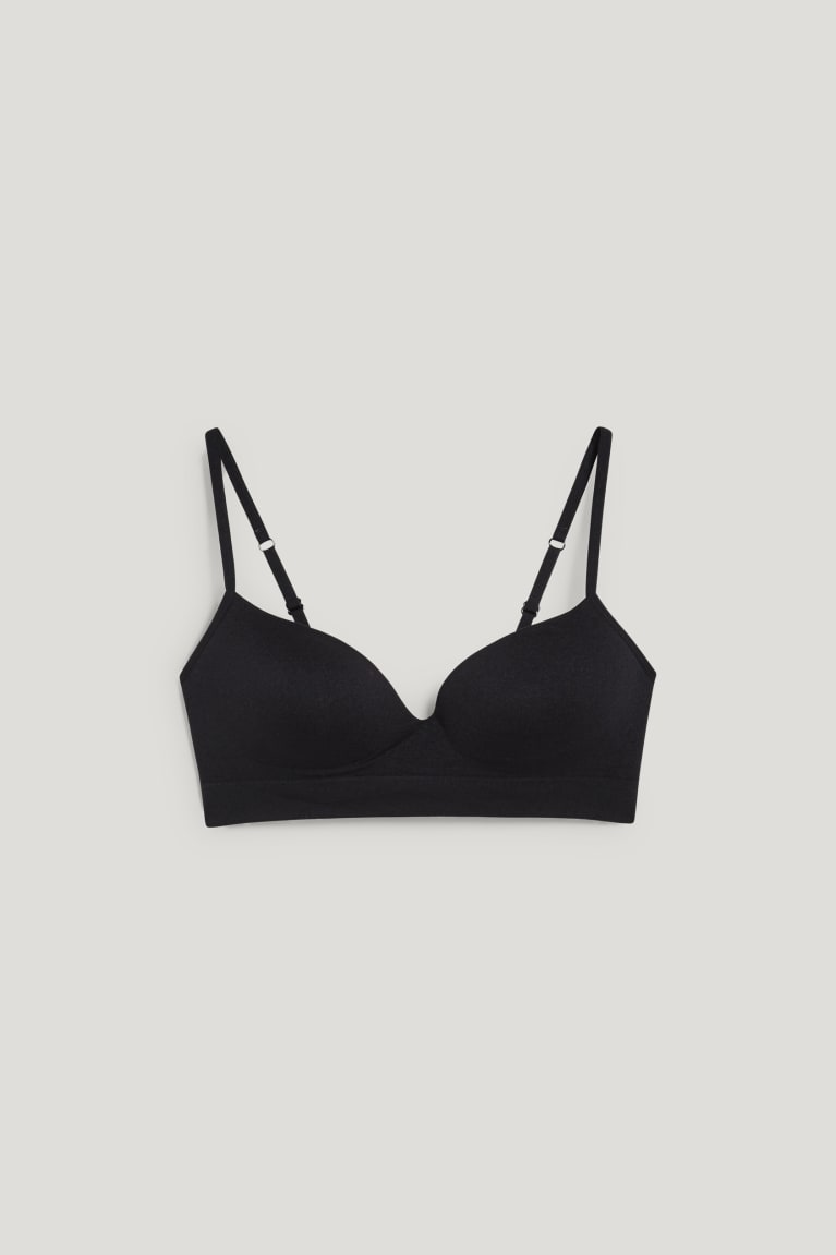 C&A Non-wired Bra Gewatteerd Seamless Ondergoed Zwart | PVT-917350