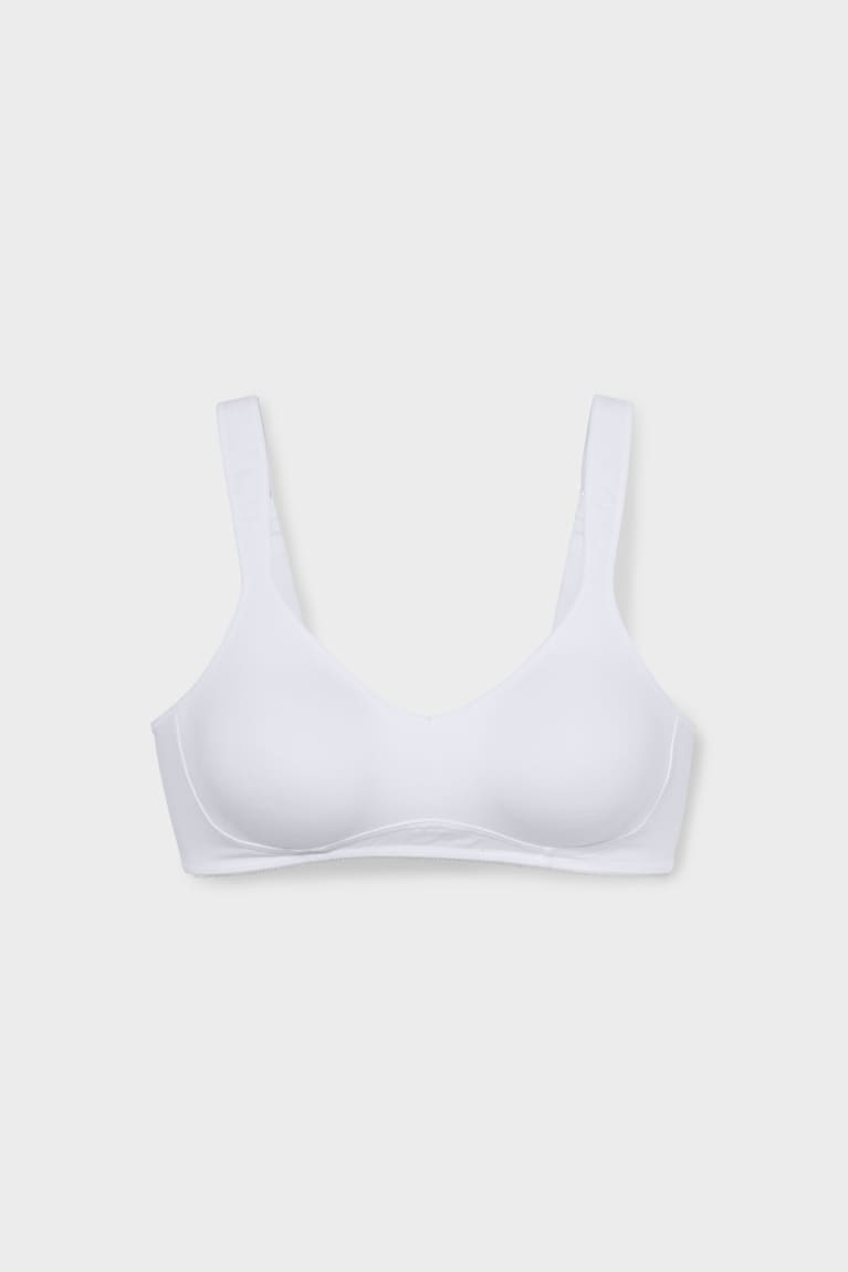 C&A Non-wired Bra Organic Katoenen Ondergoed Wit | VBF-390584