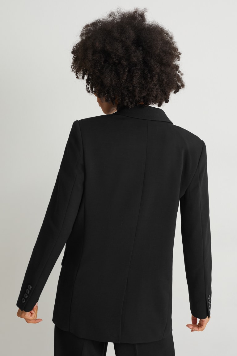 C&A Oversized With Recycled Polyester Blazer Zwart | PWB-401352