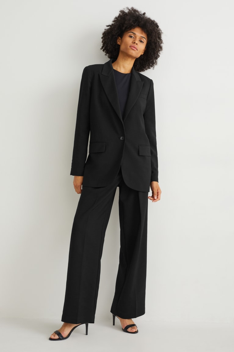 C&A Oversized With Recycled Polyester Blazer Zwart | PWB-401352