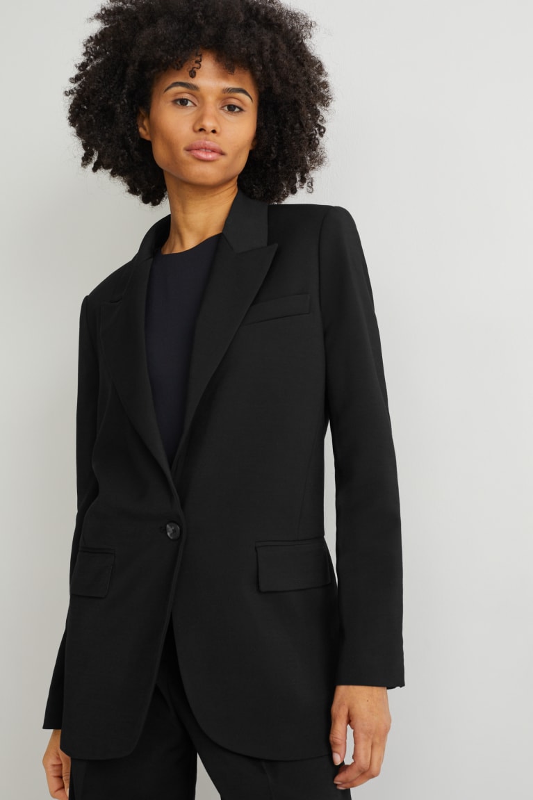 C&A Oversized With Recycled Polyester Blazer Zwart | PWB-401352