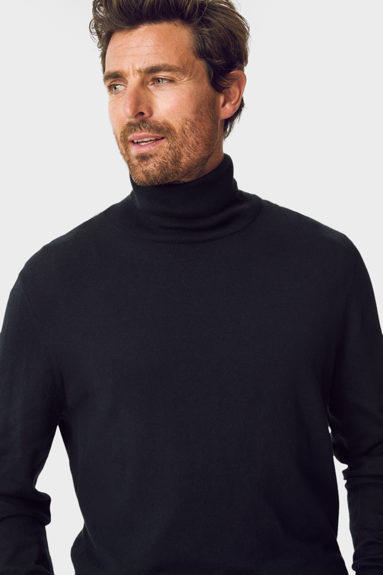 C&A Polo Neck Jumpers Donkerblauw | CPH-098176