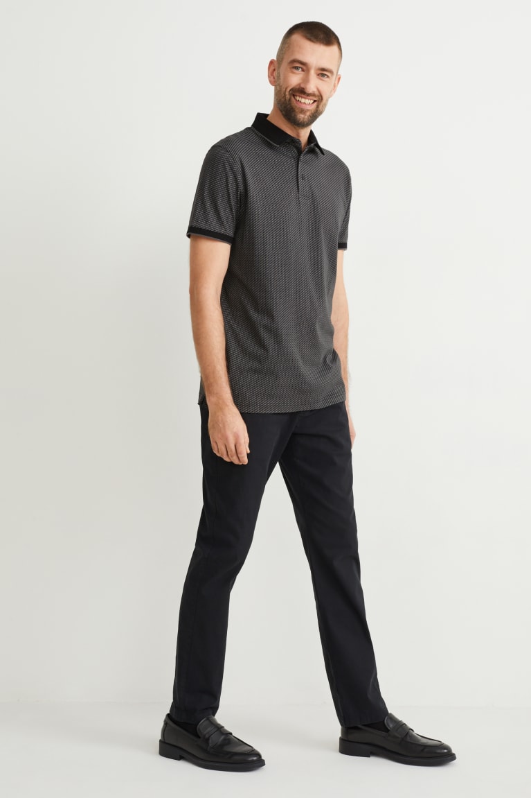 C&A Polo Patterned Overhemd Donkergrijs | YDQ-431876