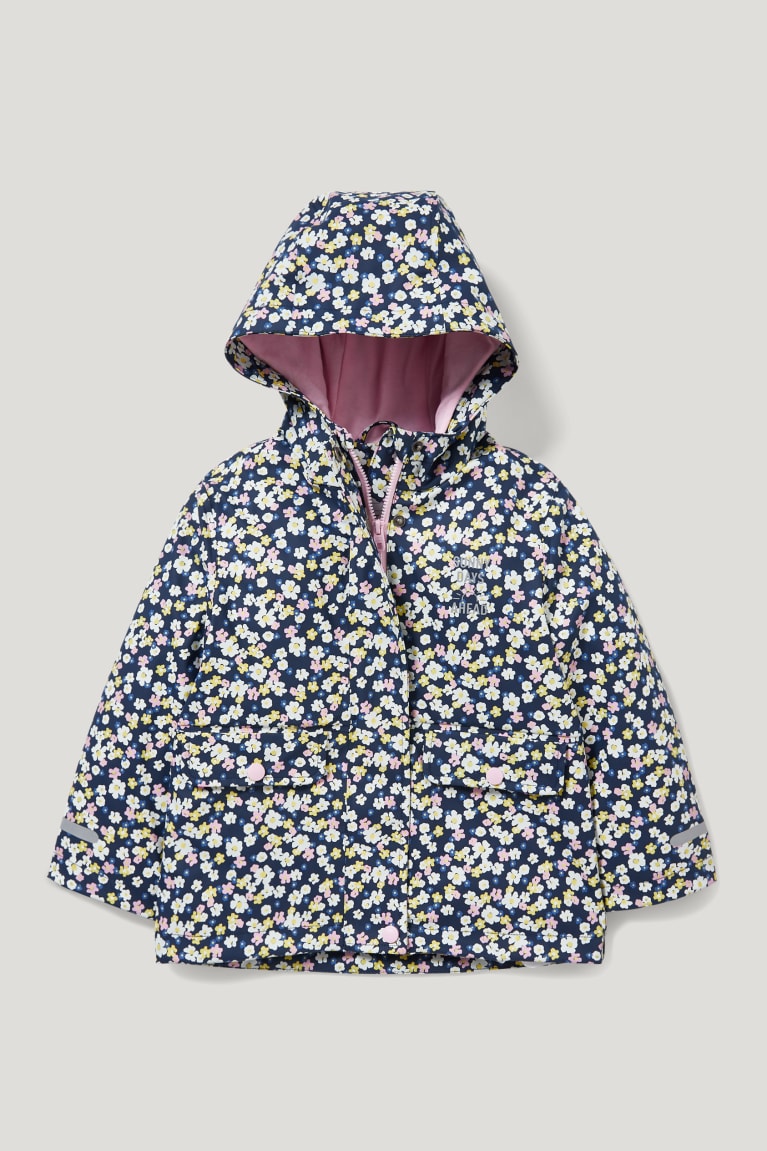 C&A Rain With Hood Floral Jassen Donkerblauw | IVR-482951