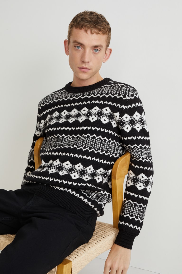 C&A Recycled Jumpers Zwart Wit | CEL-637529