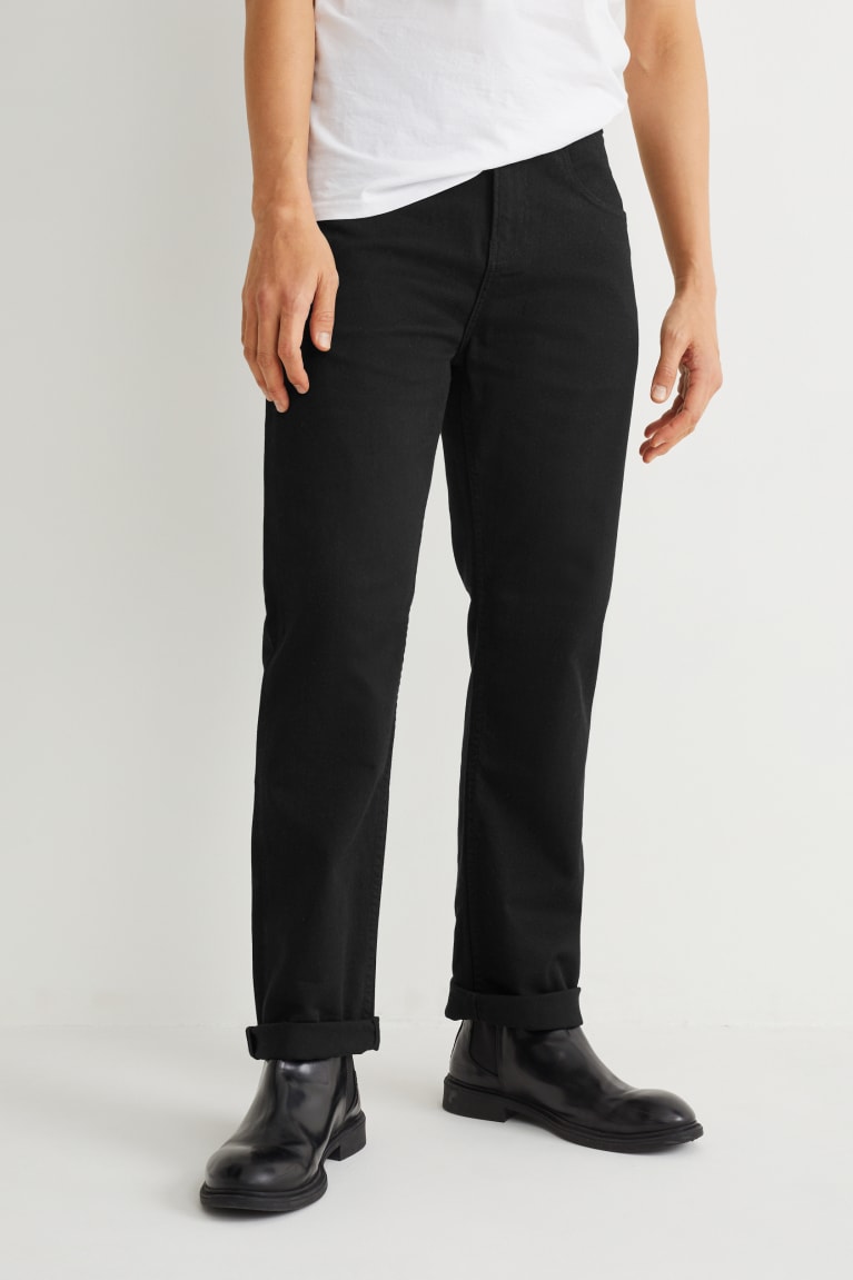 C&A Regular Fit Broek Zwart | MSF-876531