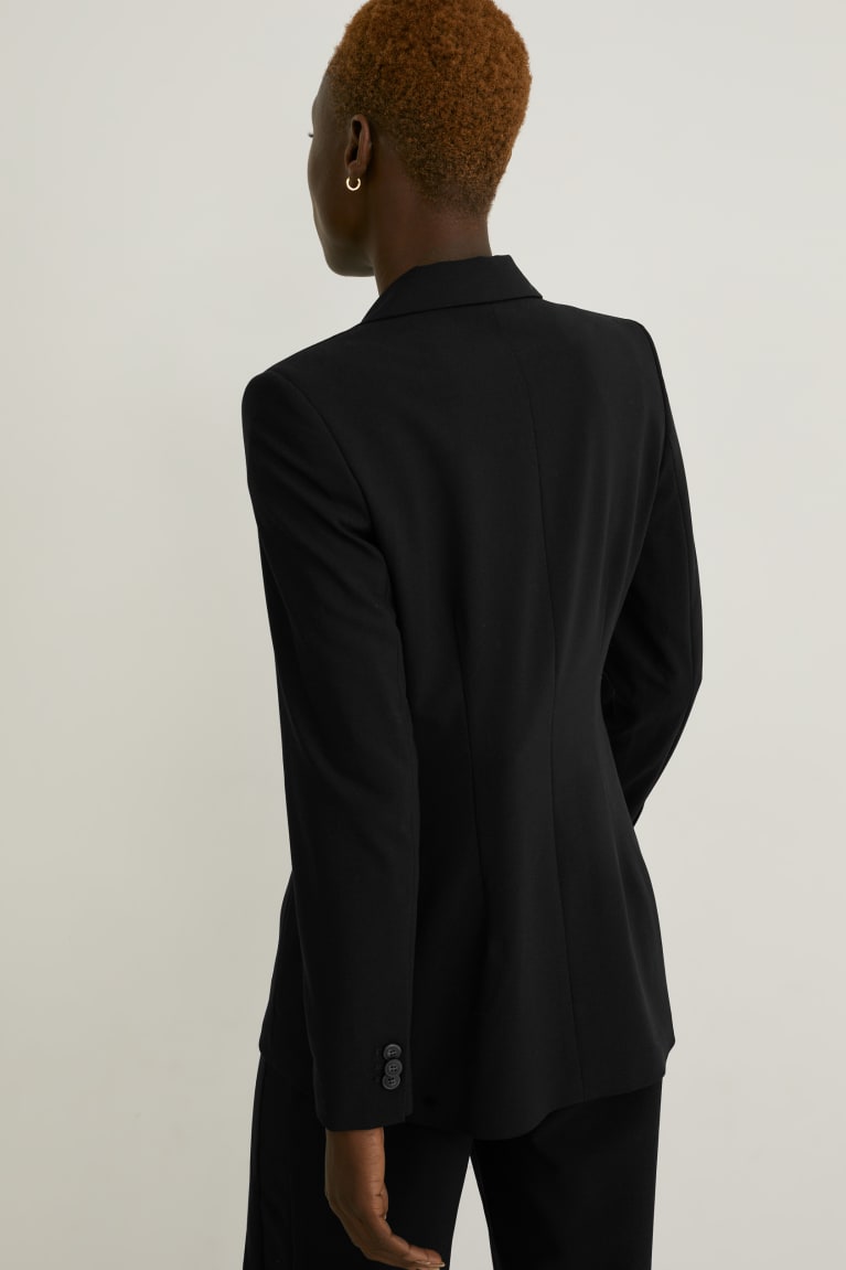 C&A Regular Fit Recycled Blazer Zwart | XTS-814569