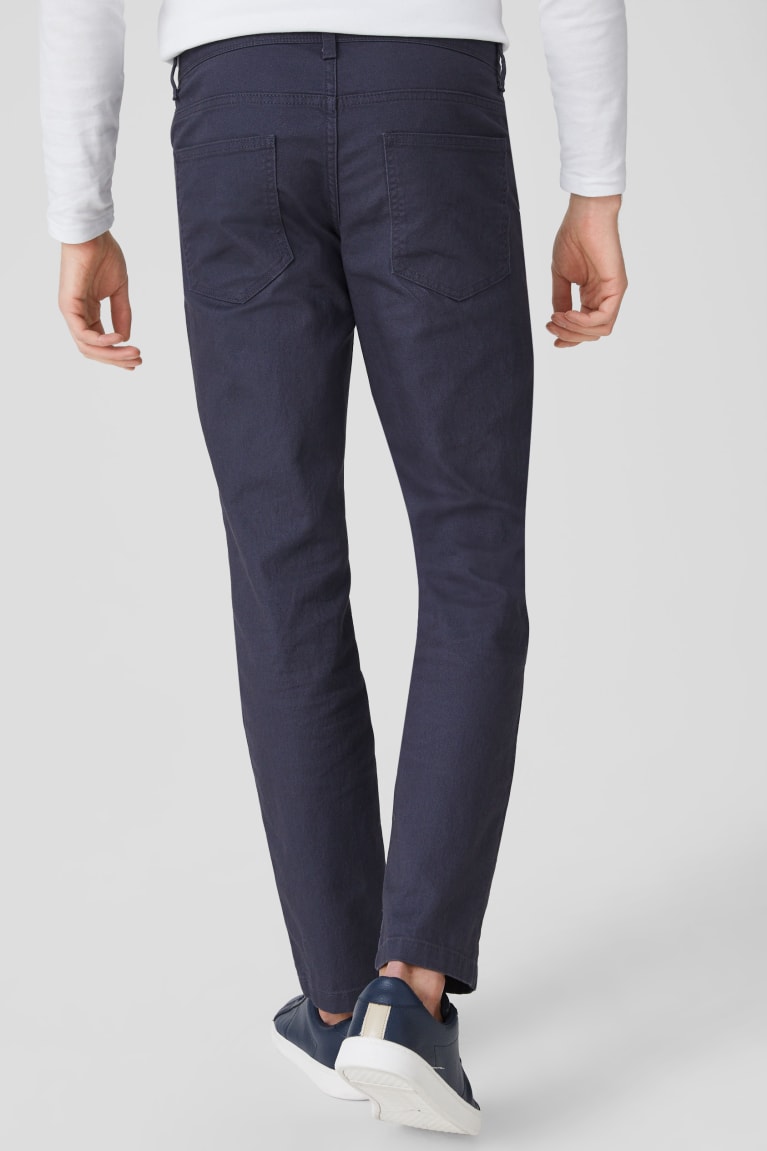 C&A Slim Fit Broek Donkerblauw | BRS-203648