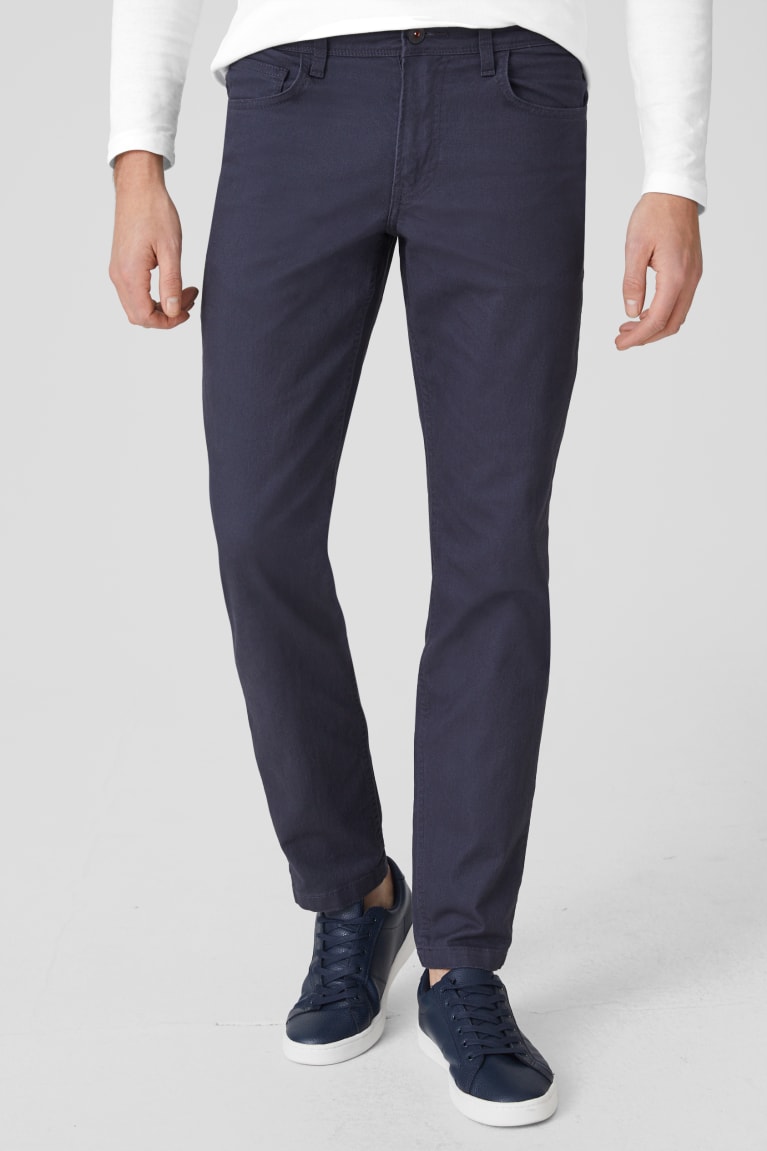 C&A Slim Fit Broek Donkerblauw | BRS-203648