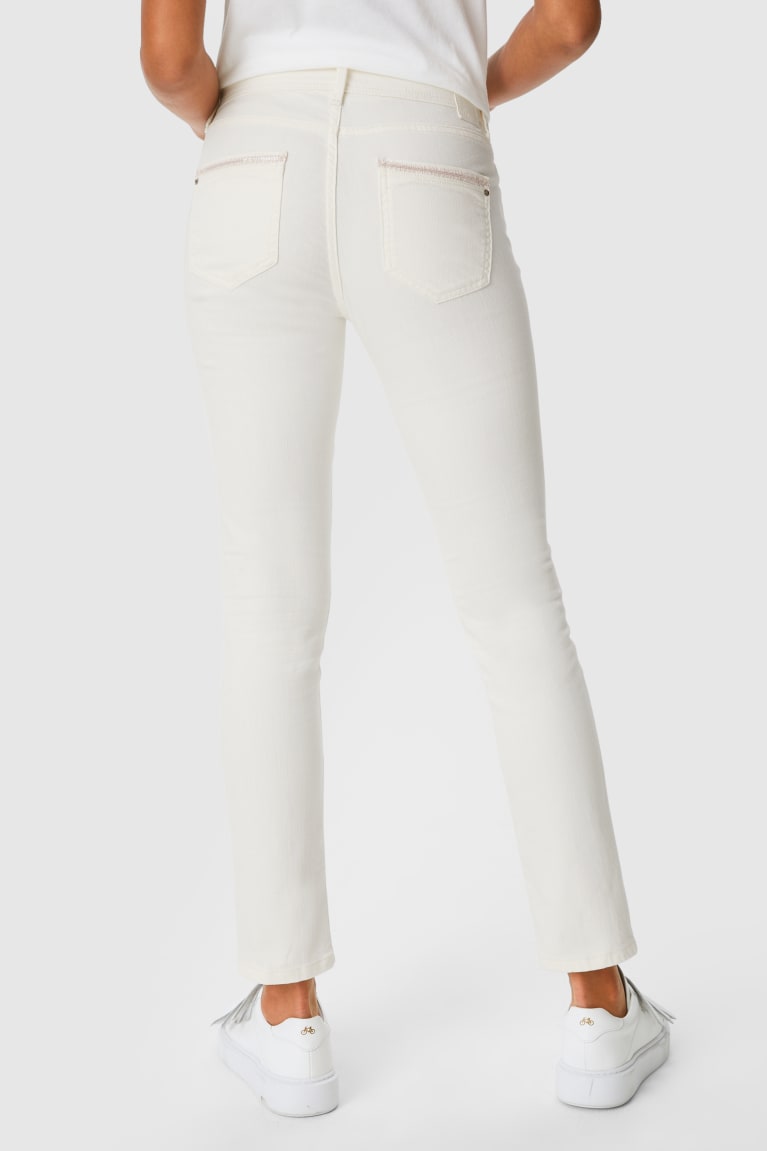 C&A Slim Shiny Jeans Wit | ILS-384291