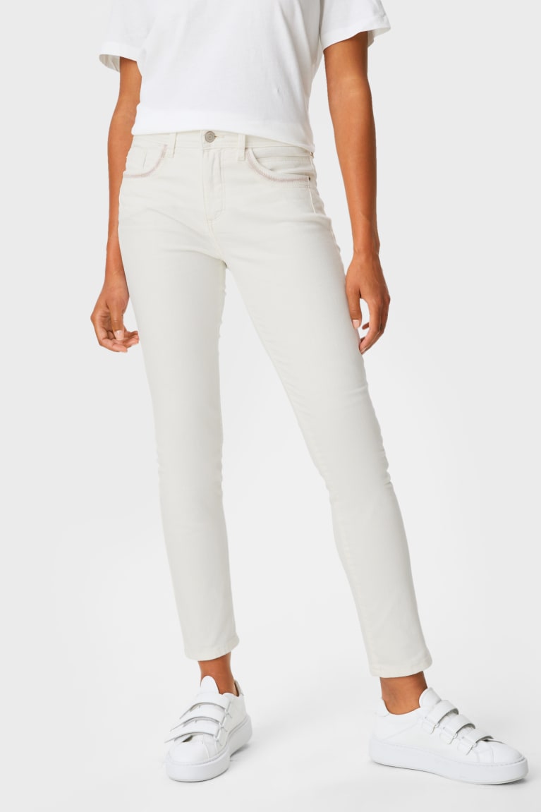 C&A Slim Shiny Jeans Wit | ILS-384291