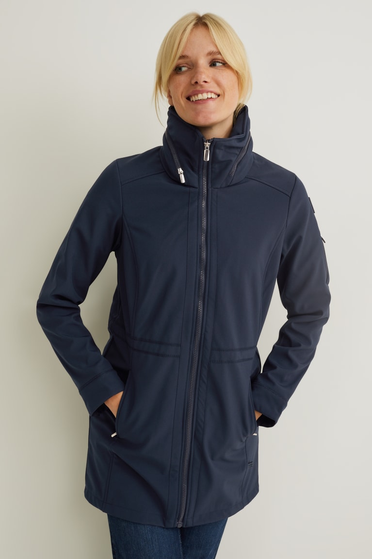 C&A Softshell With Hood Bionic-finish®eco Recycled Jassen Donkerblauw | ARI-639821