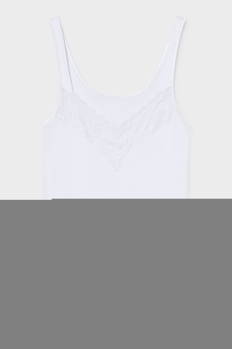 C&A Speidel Camisole Organic Katoenen Ondergoed Wit | FLM-932850