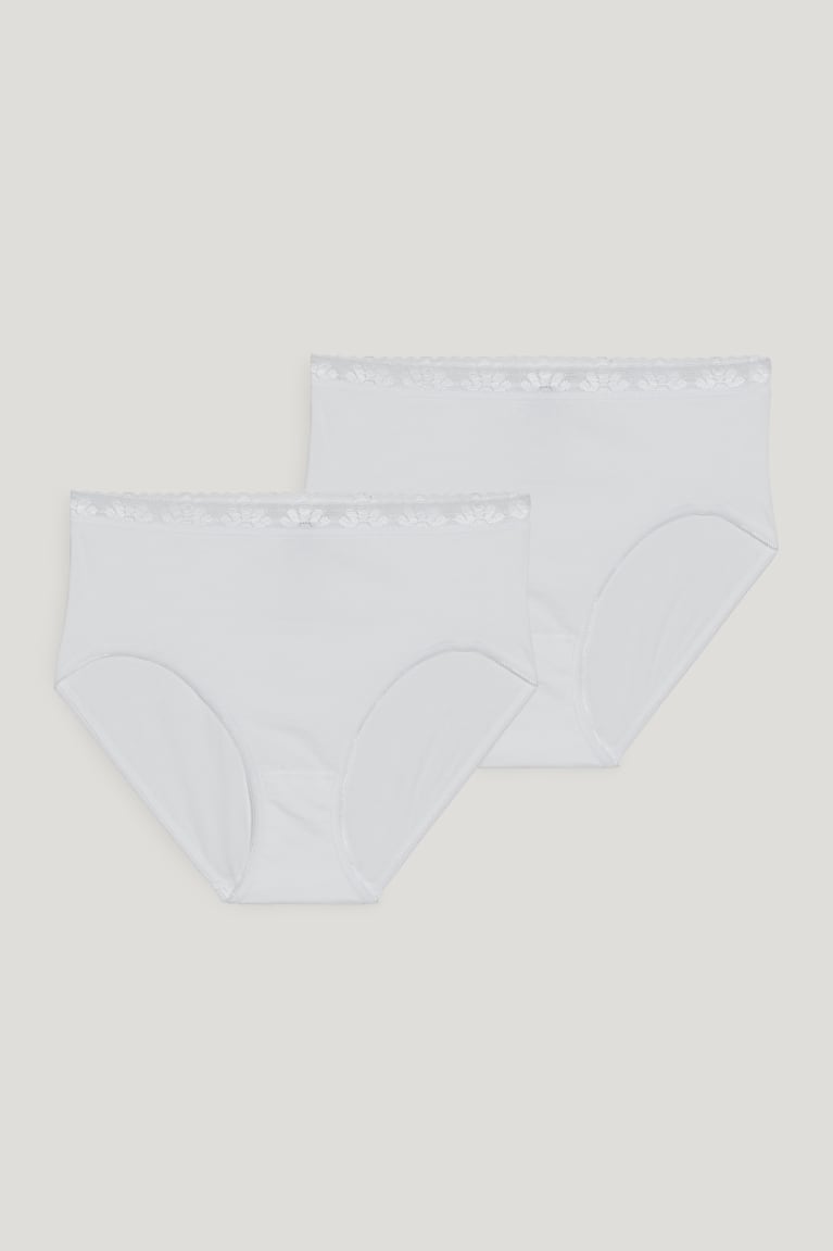 C&A Speidel Multipack Of 2 Briefs Organic Katoenen Ondergoed Wit | QUI-804179