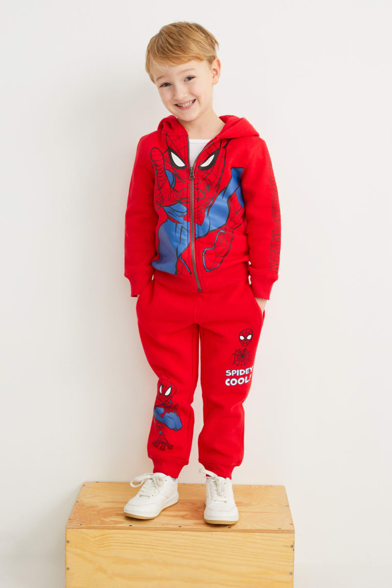 C&A Spider-man Zip-through With Hood Sweatshirts Rood | GBF-503749