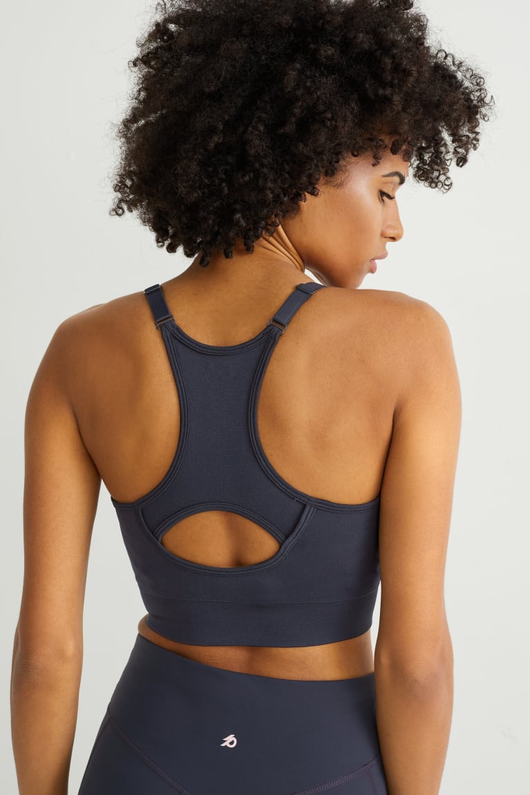 C&A Sports Bra Gewatteerd Hardloop 4 Way Stretch Ondergoed Donkerblauw | ZRD-706859