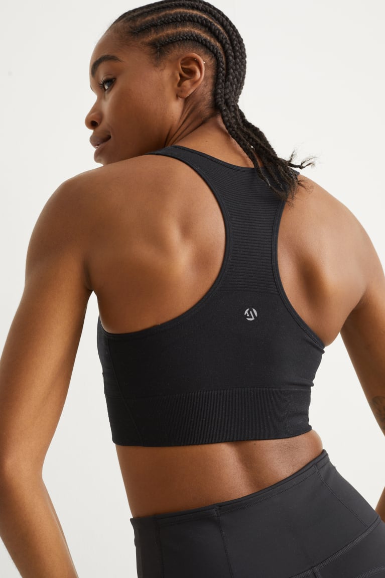 C&A Sports Bra Gewatteerd Lycra® Recycled Ondergoed Zwart | UPR-537920