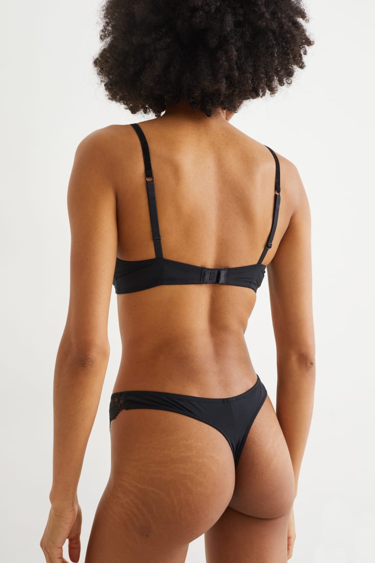 C&A String Lycra® Ondergoed Zwart | DML-208415