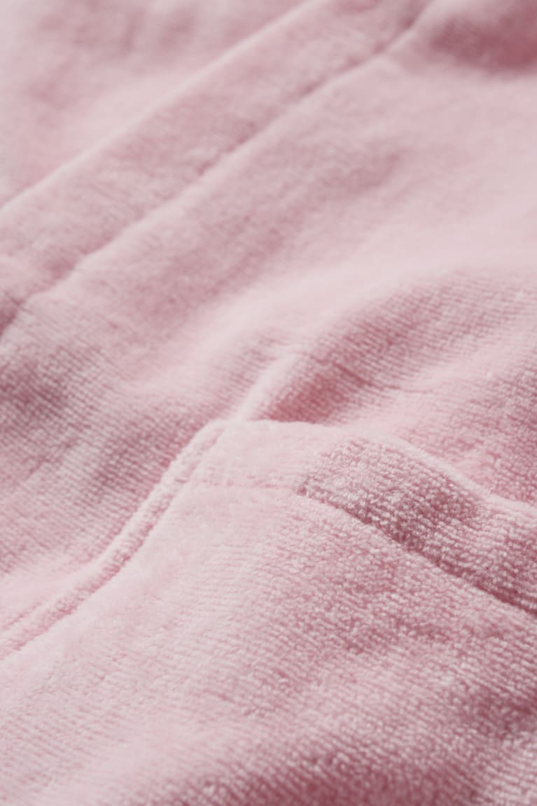 C&A Terry Cloth Bathrobe With Hood Organic Katoenen Ondergoed Roze | XSJ-680537