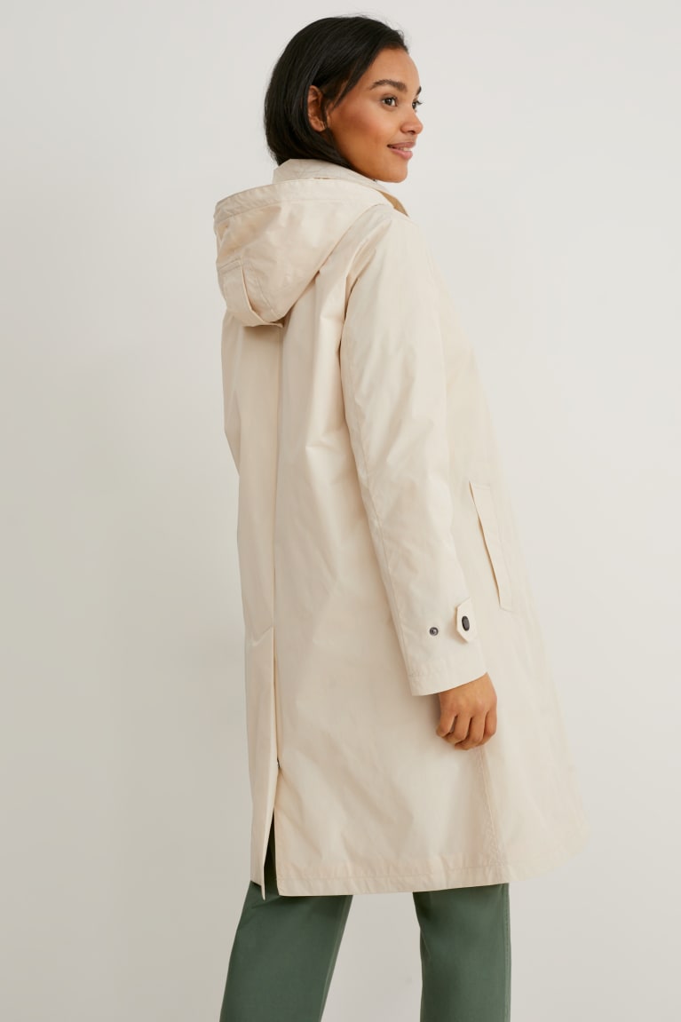 C&A Trench With Hood Bionic-finish®eco Jassen Creme | GZX-807264