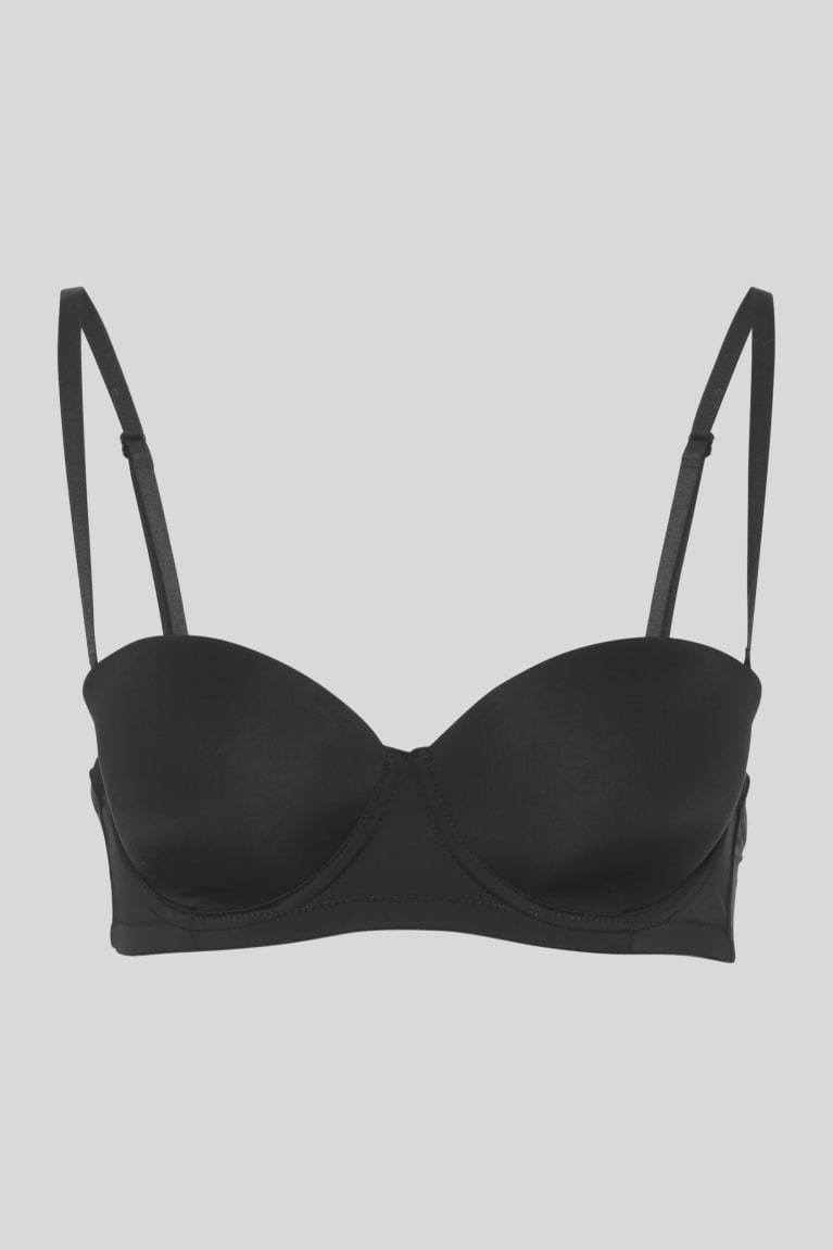 C&A Underwire Bra Balconette Gewatteerd Ondergoed Zwart | EKU-038692