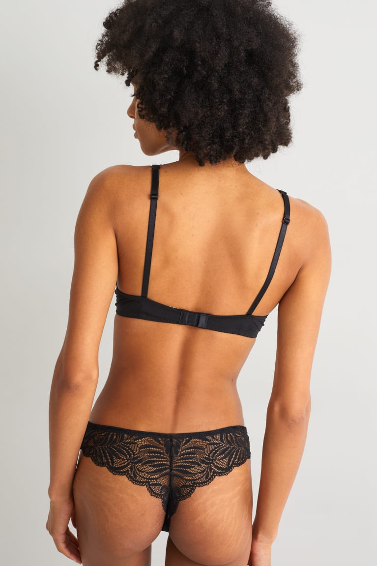 C&A Underwire Bra Demi Gewatteerd Ondergoed Zwart | AKW-982610