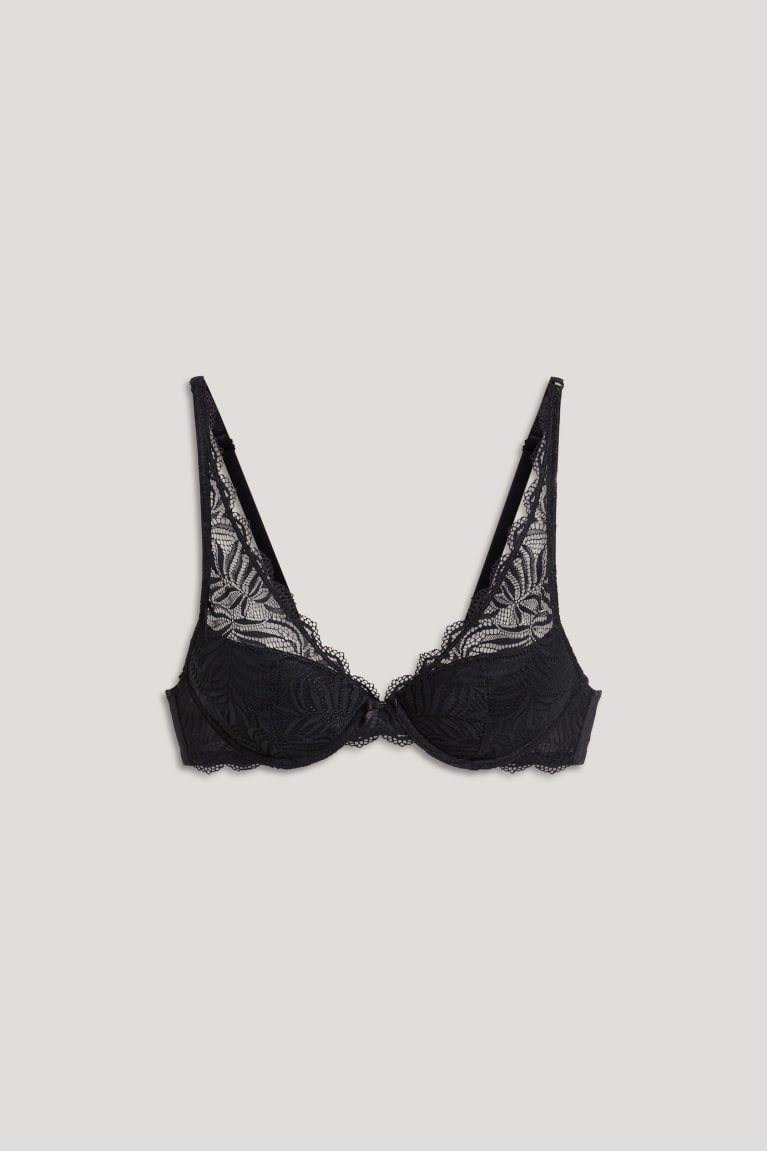 C&A Underwire Bra Demi Gewatteerd Ondergoed Zwart | AKW-982610