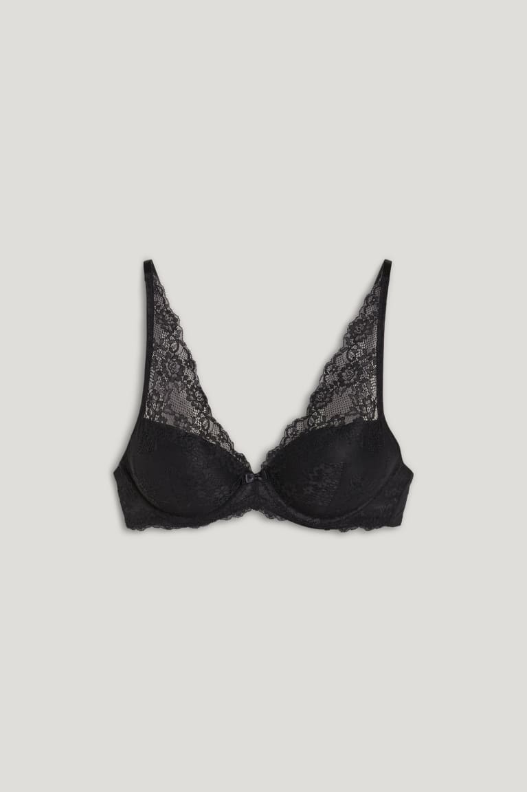 C&A Underwire Bra Demi Gewatteerd Ondergoed Zwart | FSX-384692