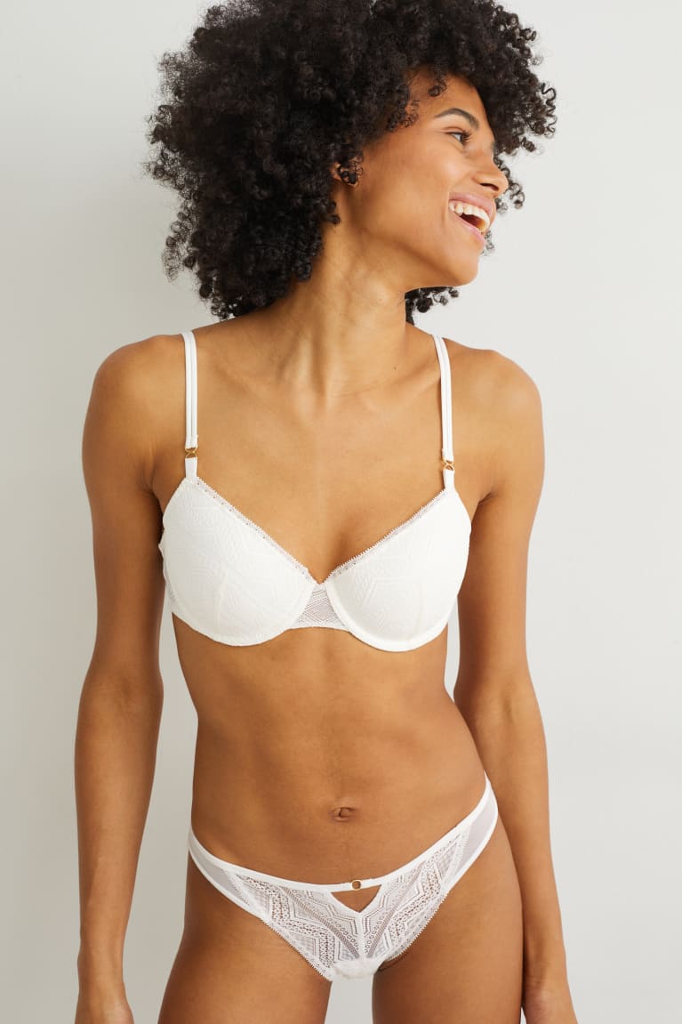 C&A Underwire Bra Demi Gewatteerd Ondergoed Wit | LUP-510478