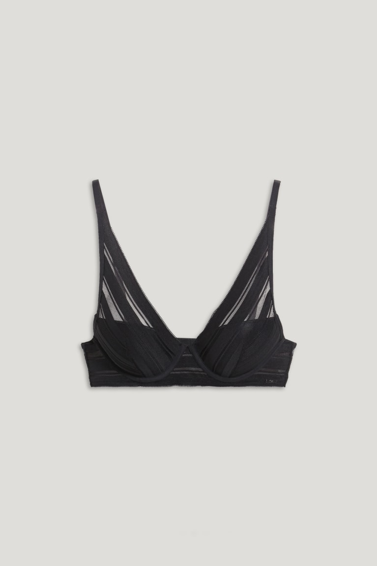 C&A Underwire Bra Demi Gewatteerd Ondergoed Zwart | NSK-385267