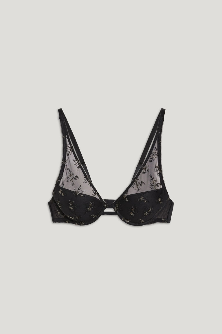 C&A Underwire Bra Demi Gewatteerd Ondergoed Zwart | VWA-102876