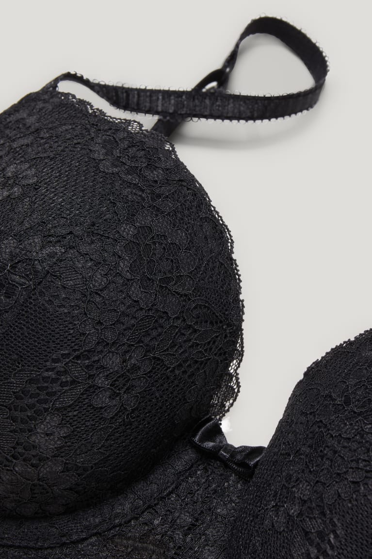 C&A Underwire Bra Full Coverage Gewatteerd Ondergoed Zwart | TCQ-903645