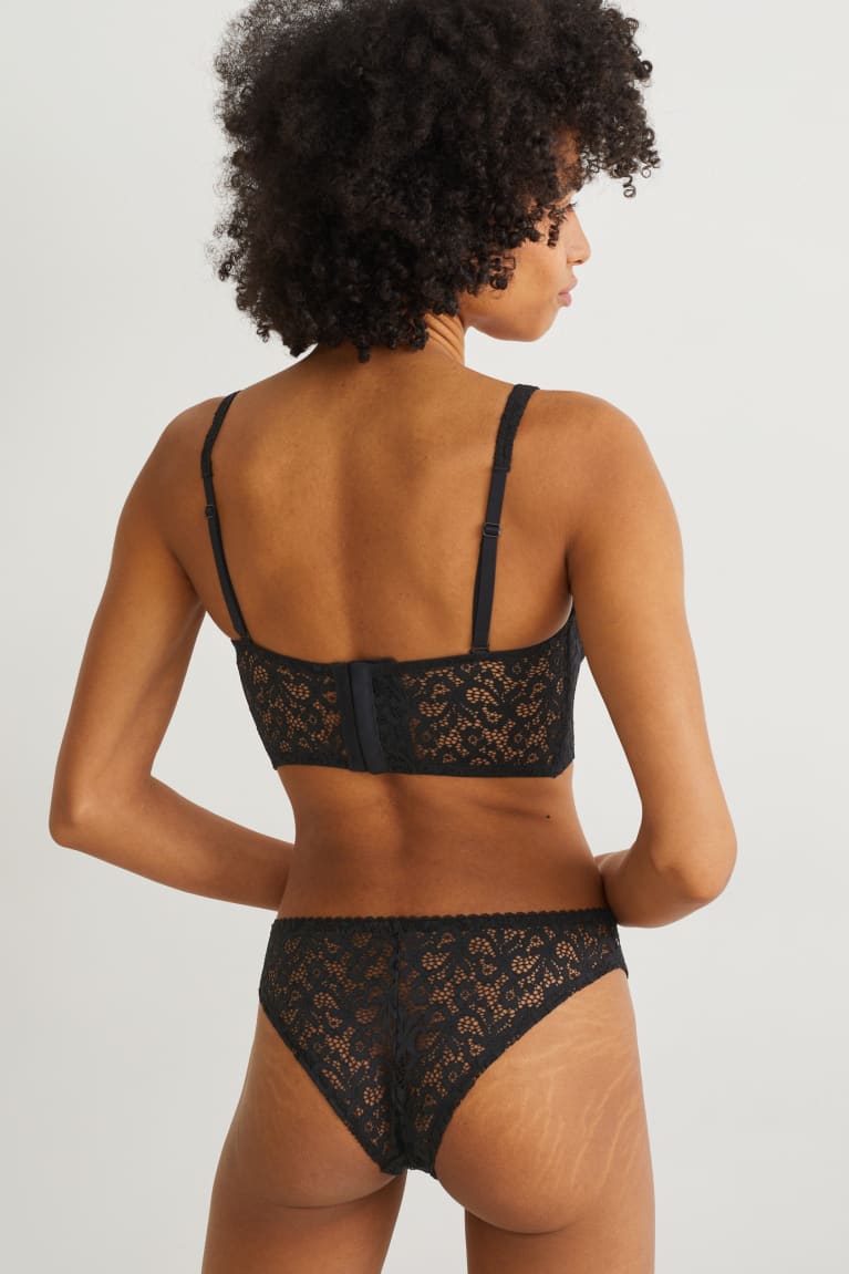 C&A Underwire Bralette Gewatteerd Ondergoed Zwart | AHG-576830