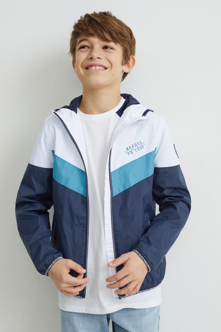 C&A With Hood Jassen Blauw Wit | UBX-894230