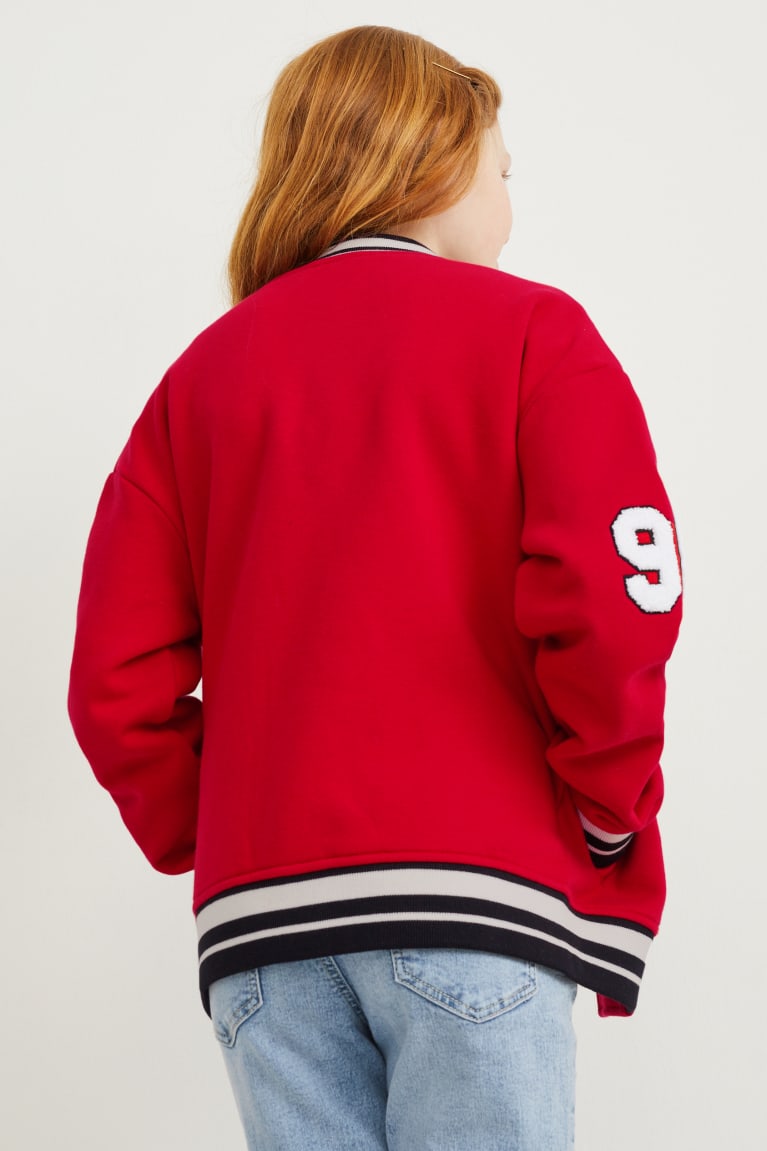 C&A Zip-through Sweatshirts Rood | SRY-704916