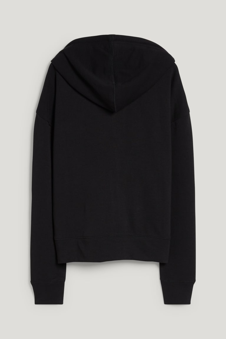 C&A Zip-through With Hood Recycled Sweatshirts Zwart | UOG-607241