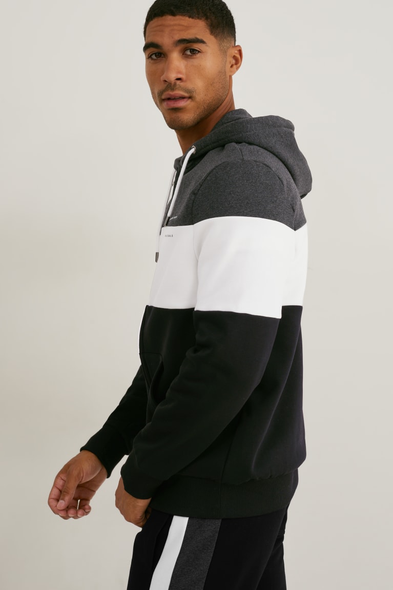 C&A Zip-through With Hood Sweatshirts Donkergrijs | XME-059823