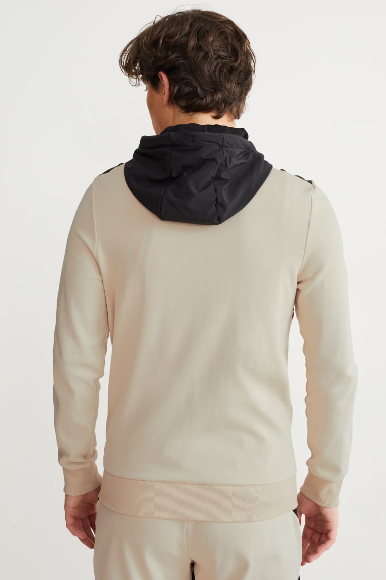 C&A Zip-through With Hood Sweatshirts Zwart Beige | FRK-468902